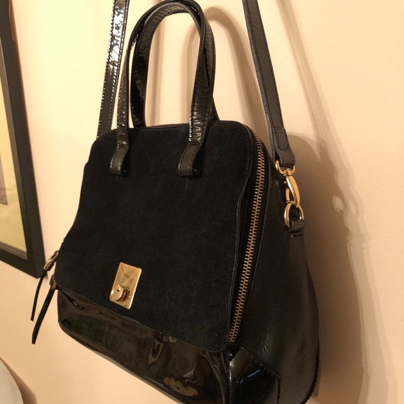 NURSACE Black Leather Handbag - Picture 2 of 11